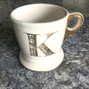 Anthropologie Letter K mug